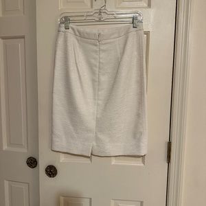 Ann Taylor ivory Boucle skirt